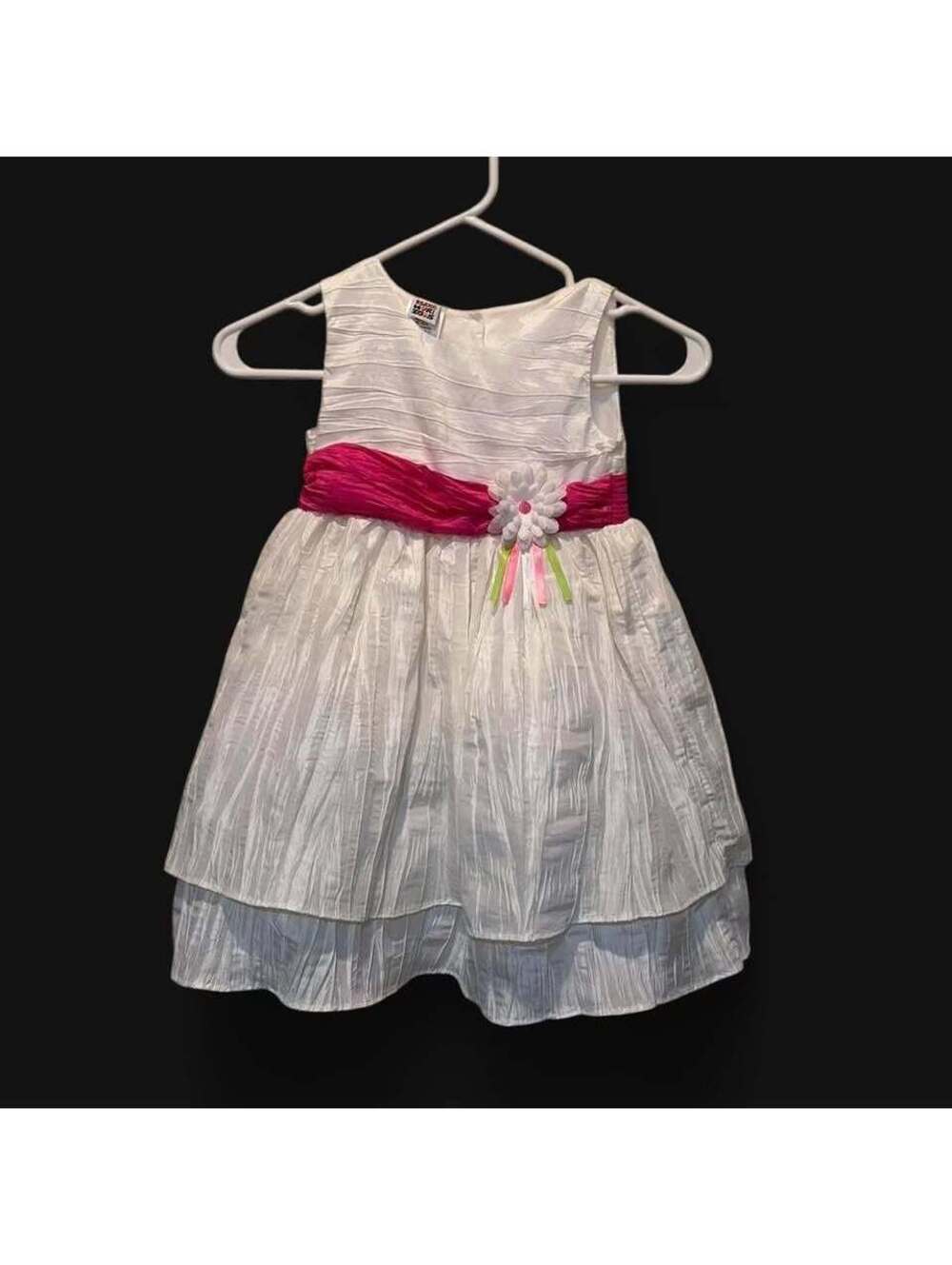 New Horizons White and Pink Dress Size 4T